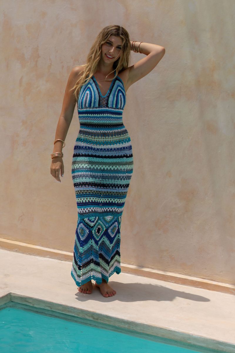 Rombo Crochet Azul