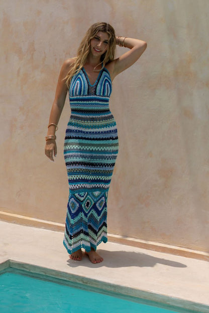 Rombo Crochet Azul