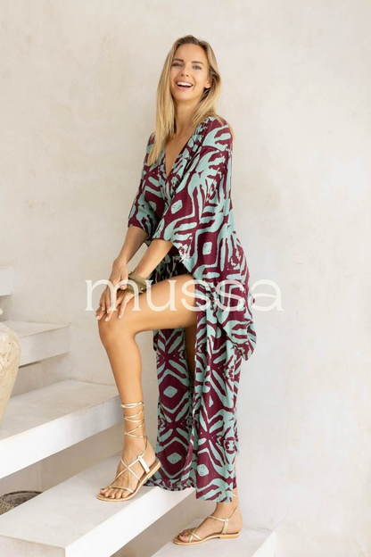 Kimono Puno Burdeos